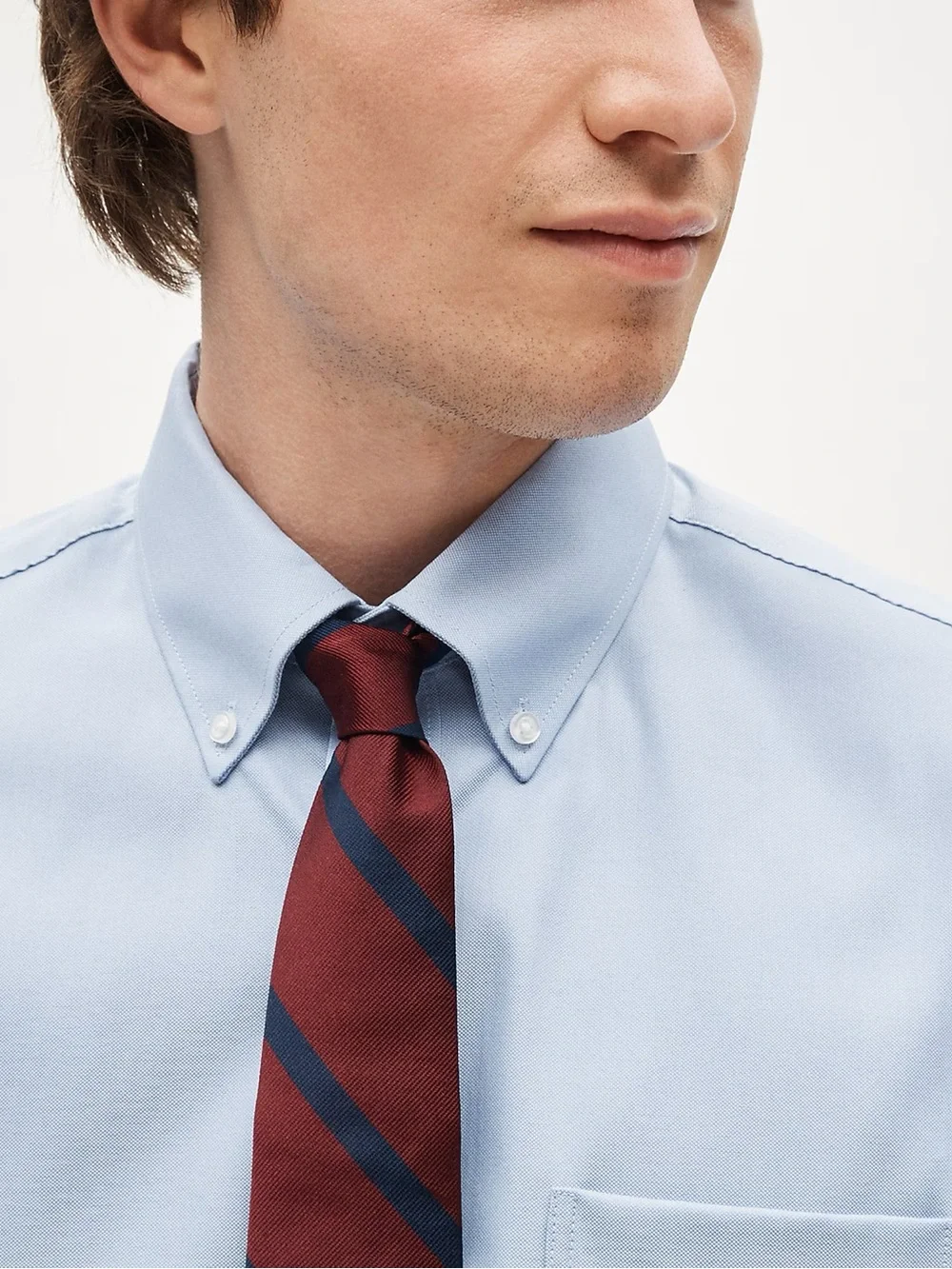 J. CREW Bowery Slim performance stretch oxford shirt in Blue Size S $98 CP684